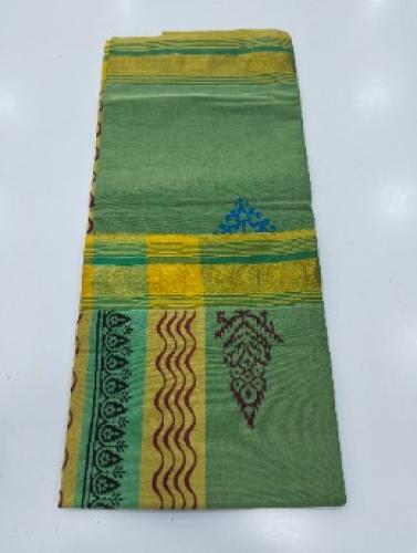 PL Salem Sarees Hand Block Printed Saree